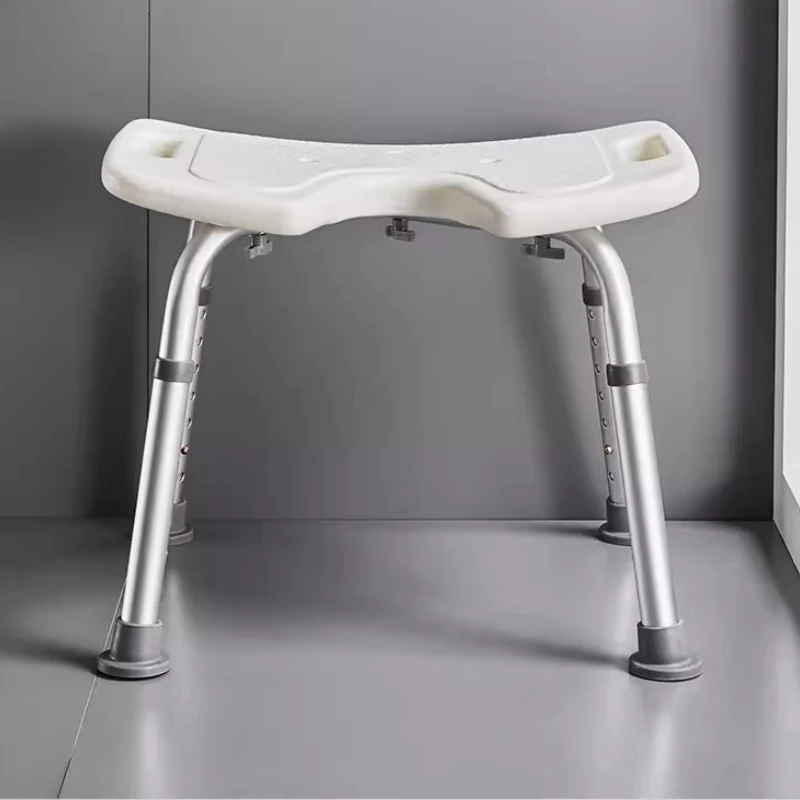 ‌Lightweight Shower Chair, Anti-Slip Bath Stool, Tool-Free Medical Bench, Elderly Safety Bathroom Support with Drain Holes