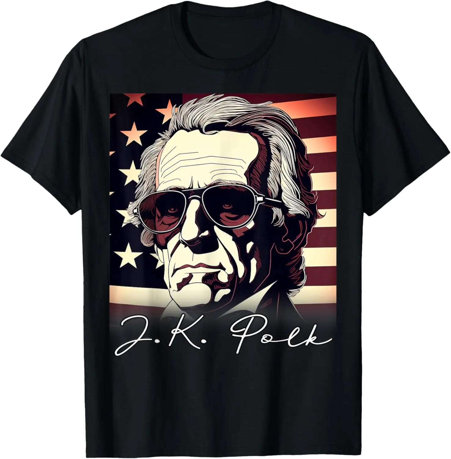 4th Of July James K. Polk President US Flag Patriotic T-Shirt