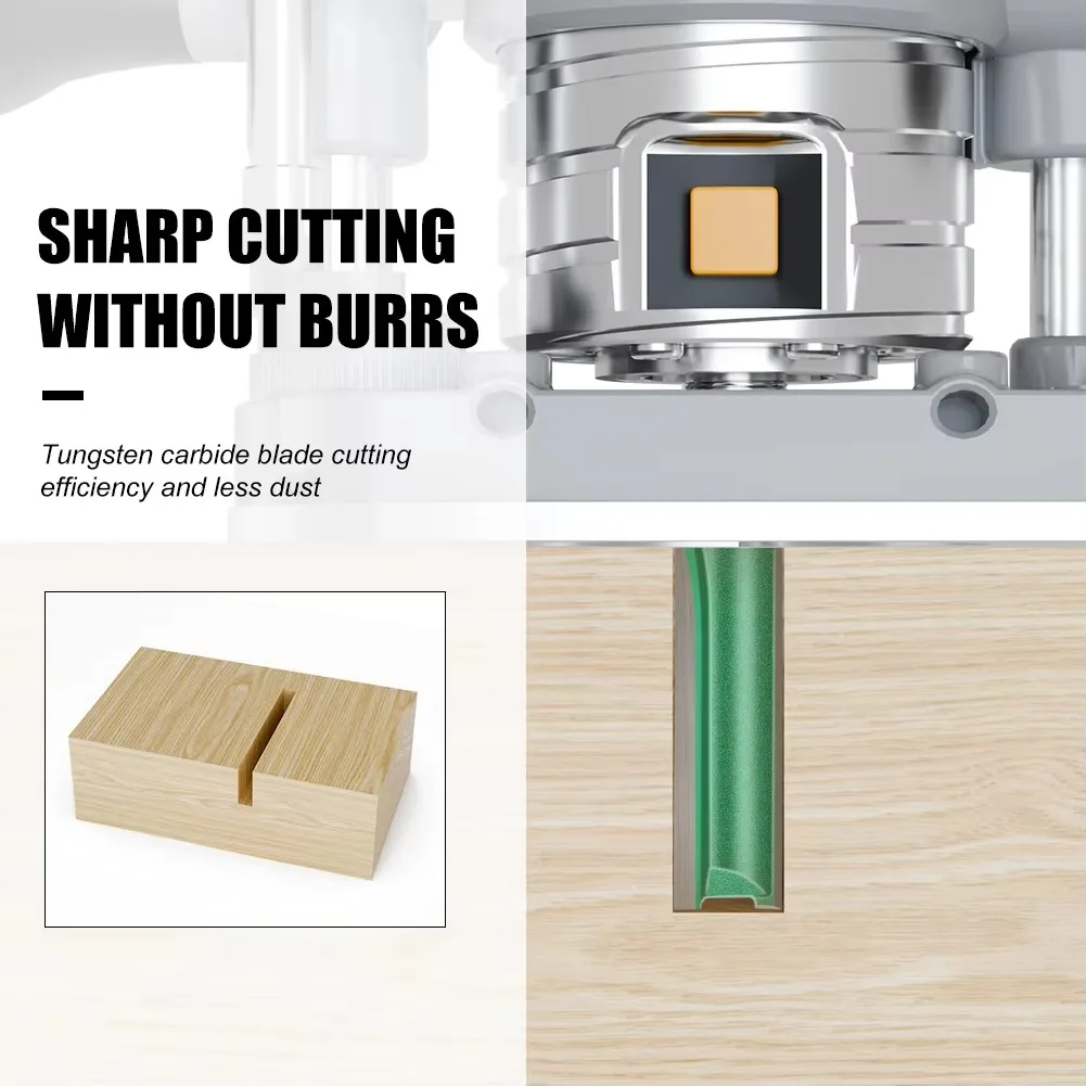 20-teiliges Fräser-Set, 8-mm-Schaft, einzelne Doppelflöte, gerader Bit, Frässchneiden, Hartmetall-Frässchneiden