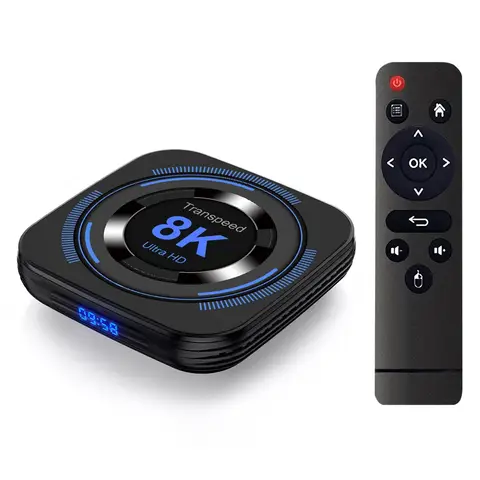 Transpeed TV Box Android12 Allwinner H618 Quad Core Cortex A53 Support 8K Video Decoding 4K BT Voice Media player Set top box