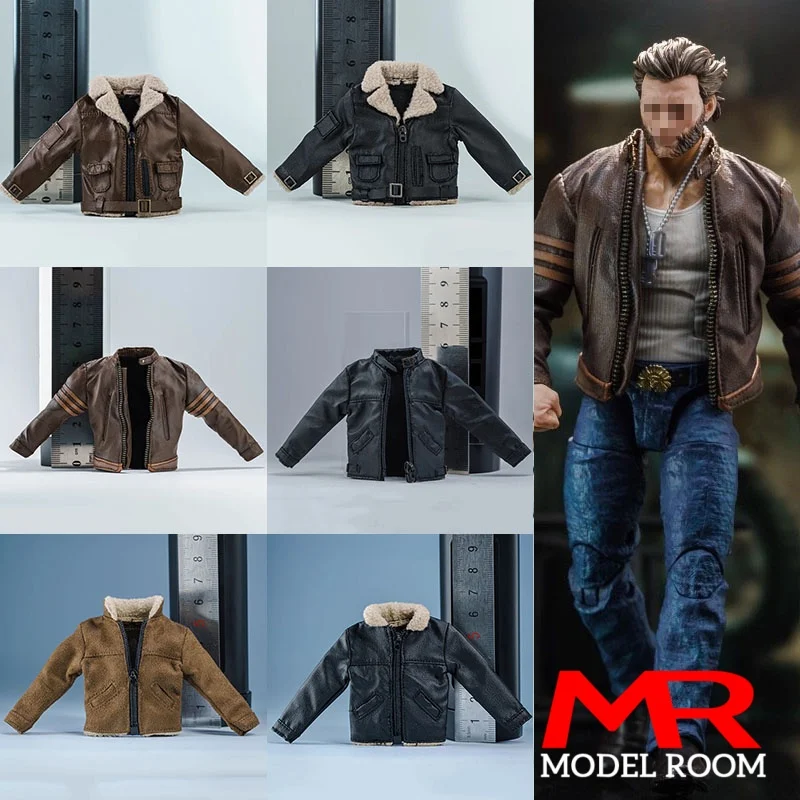 1/12 Scale Logan  Leather jacket Clothes Model Fit 6'' Romankey Ant Notaman NW Male Soldier Action Figure Body Dolls