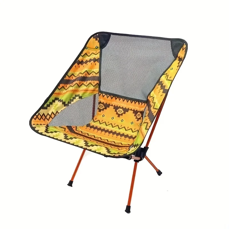 Outdoor Camping Portable Foldable 7075 Aluminum Alloy Fishing Chair, Lightweight Beach Leisure Moon Chair for Outdoor Courtyard