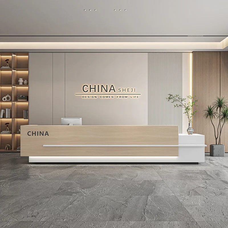 Storage Black Reception Desks Beauty Hotels Decor Long Weight Reception Desk White Luxury Bancone Per Negozio Office Furniture