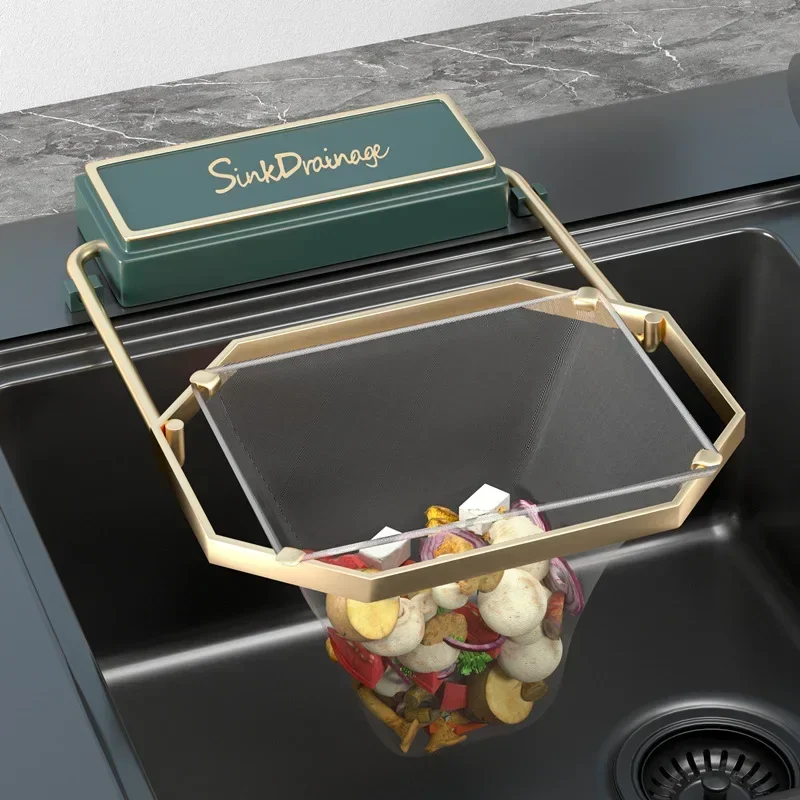 Residue Filter Screen Holder Dishwashing Sink Filter Screen Disposable Rack Food Residue Bowl Anti Blocking Bracket Kitchen Tool