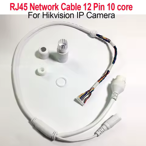 hikvision ip 사진기를 위한 이더네트 Lan 케이블 PoE RJ45 네트워크 케이블 12 핀 10 핵심