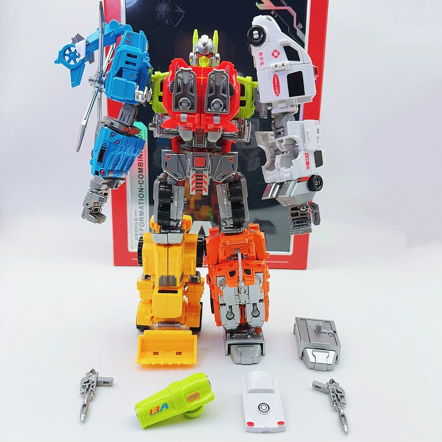 Nuovo Xingbianzhanshen 6 IN 1 Defensore 28CM Trasformazione Deformazione Action Figure Regali Collezione di giocattoli