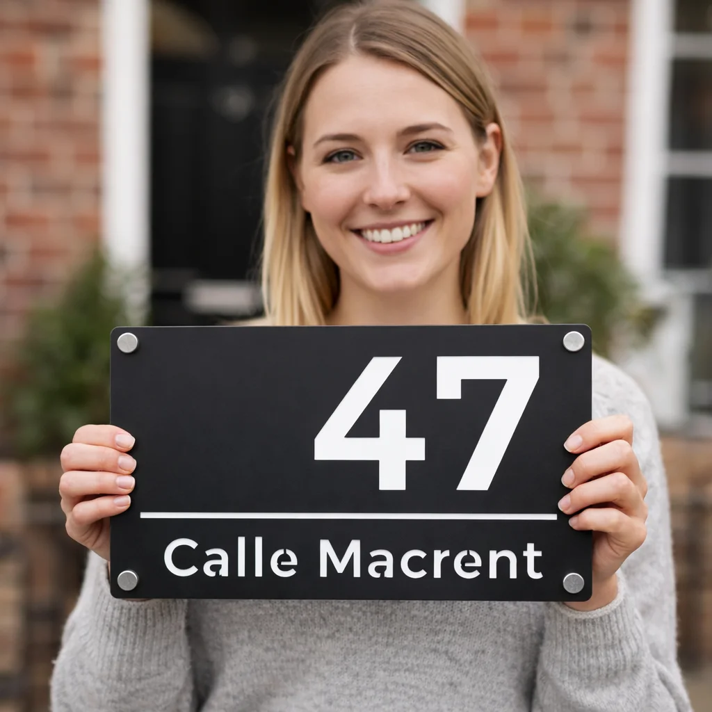 

Персонализированная 3D-табличка с номером дома из акрила, вырезанная лазером, водонепроницаемая, для наружного использования, современный декор для двери, подарок