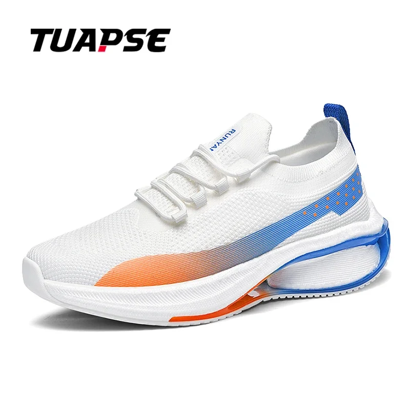 TUAPSE Men's Breathable Lightweight Sports Shoes Men Summer Mesh Running Shoes Soft Shock-Absorbing Shoes