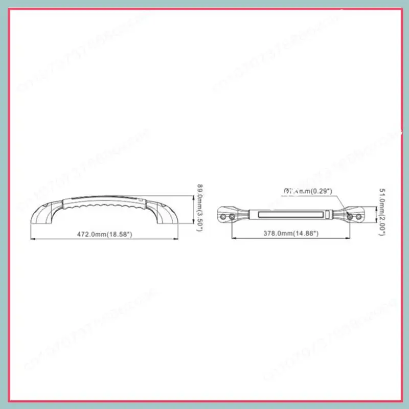 

A26P Ручки для автофургона Замена двери Formotor House RV Прицеп для караванов Аксессуары для захвата Руль для прицепа Длина руля 472 мм