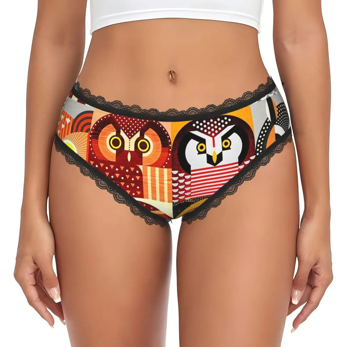Custom North American Owl Panties Briefs Women's Comfort Briefs Underwear Breathable Female Underpants
