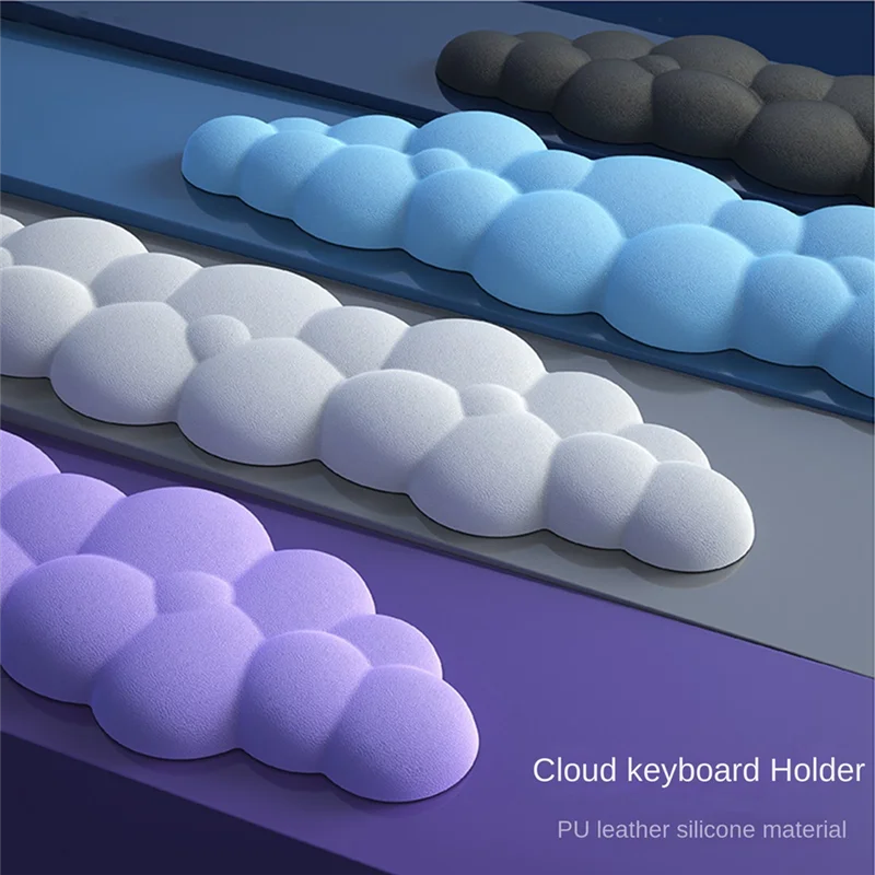 Cloud Keyboard poggiapolsi in morbida pelle Memory Foam cuscino di supporto per il polso per una facile digitazione sollievo dal dolore antiscivolo, G Short