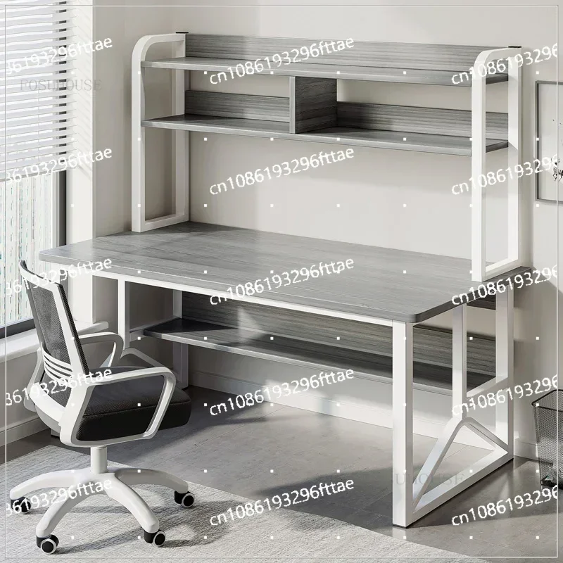 Office Furniture Simple Reading Table with Bookshelf Modern Desktop Computer Desks Home Game Table Bedroom Student Study Table