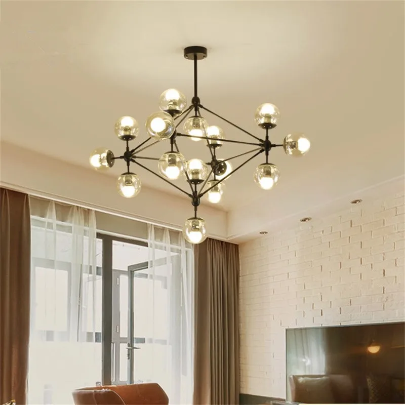 

Postmodern minimalist living room chandelier in Nordic style, home dining room, bedroom light, grand clothing store, molecular