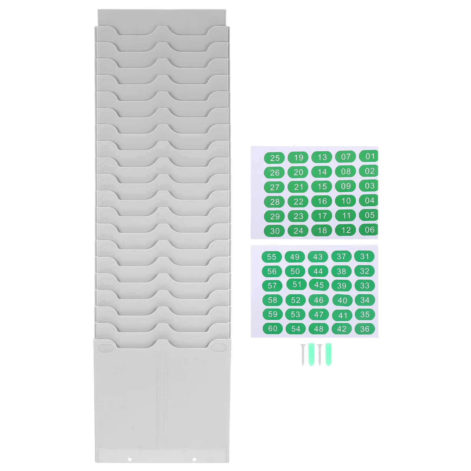 4Pcs Standing Attendance Cards Holder Vertical Card Storage Organizer Rack for Timecards Display Stand Plastic Business Card