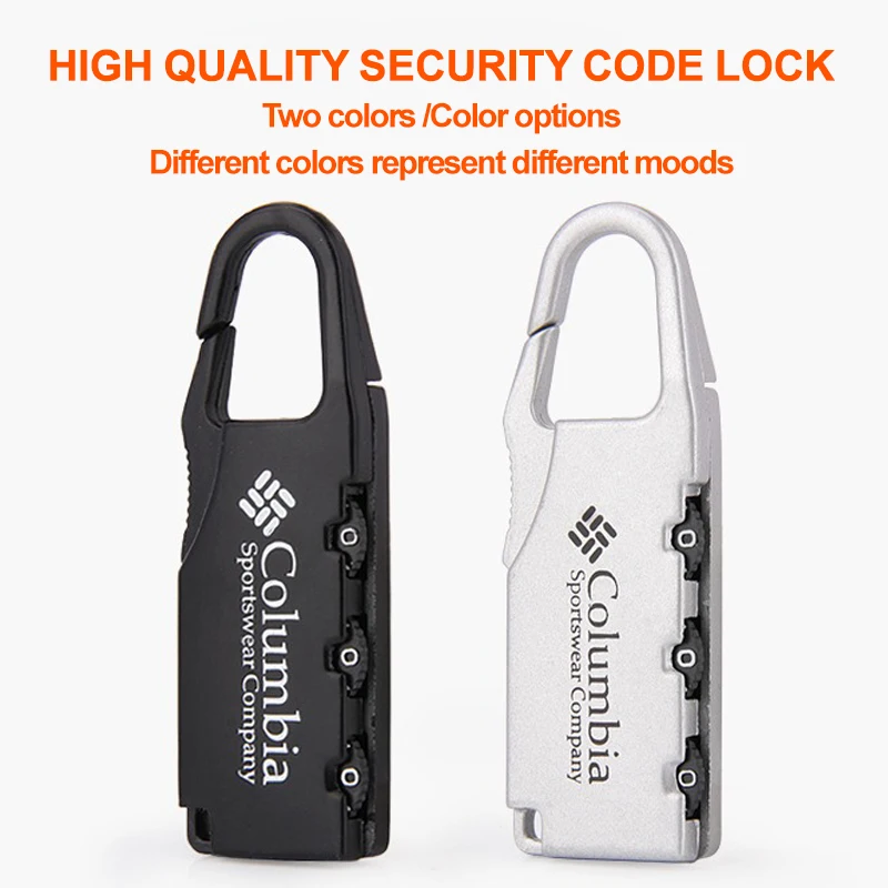 Alloy Combination Padlock for Luggage, Used on Zipper Bags, Backpacks, Handbags, Drawers, and Cabinets - Small Lock Pendant