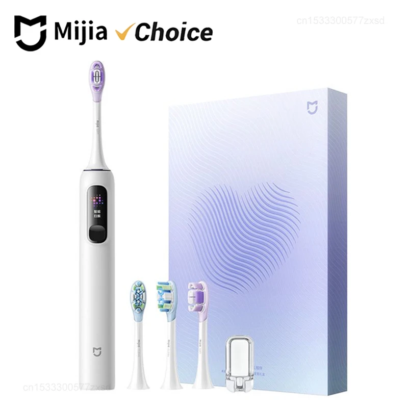 mijia-oscillation-electric-toothbrush-pro-love-gift-boxsmart-screen-pressureipx8-waterproof180-day-battery4-mode-with-4-head