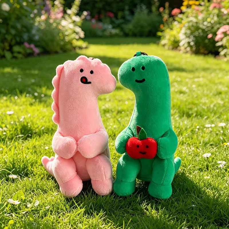 

Green Pink Dinosaur Plush Toy Pendant, Cute Soft Cartoon Kawaii Stuffed Animal Doll For Children Birthday Gift Home Decor