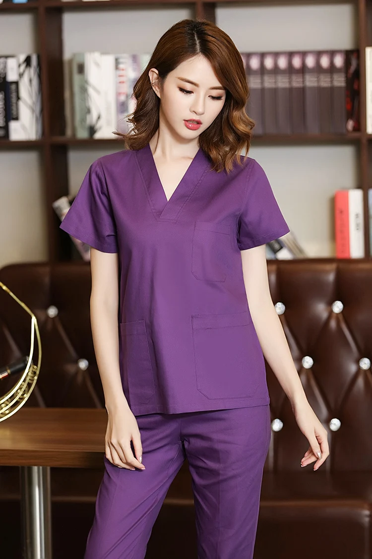Hospital Operating Room Uniform Women Short Sleeve Hand Washing Clothes Doctor Male Long Sleeve Dental Clinic Work Top and Pants