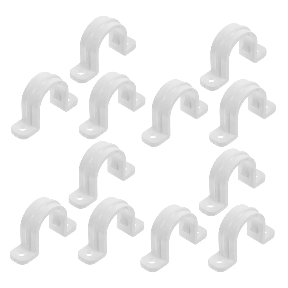

20pcs Pvc Duct Connector U Tube Strap Stainless Clamps Heavy Duty For Pipe Fixing Oil Water Chemical Pipeline Support Clamps