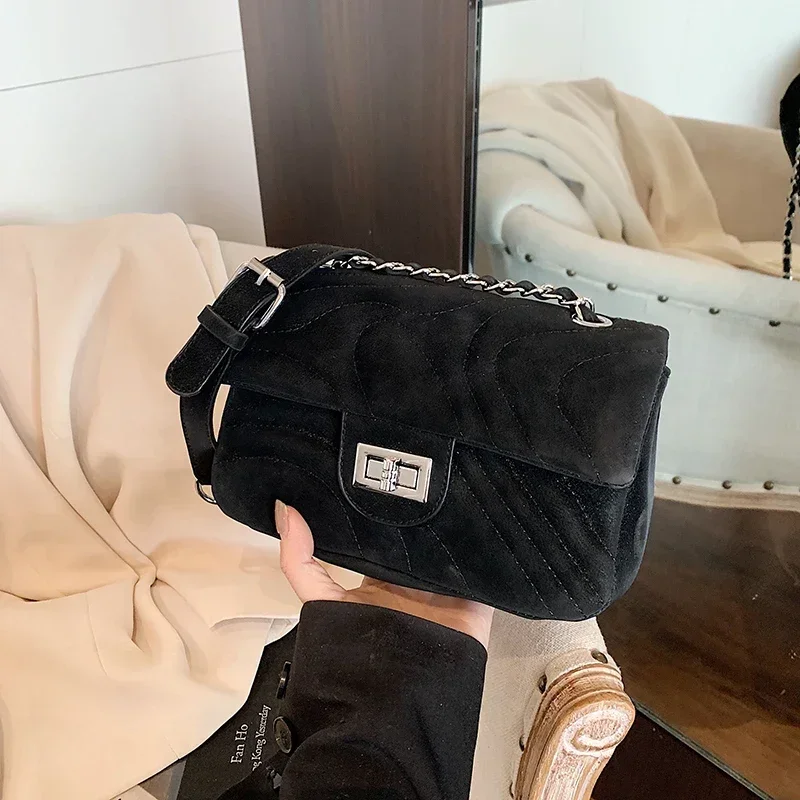 

Elegant Textured Leather Crossbody Bag - Trendy Women's Shoulder Handbag with Adjustable Strap & Magnetic Clasp