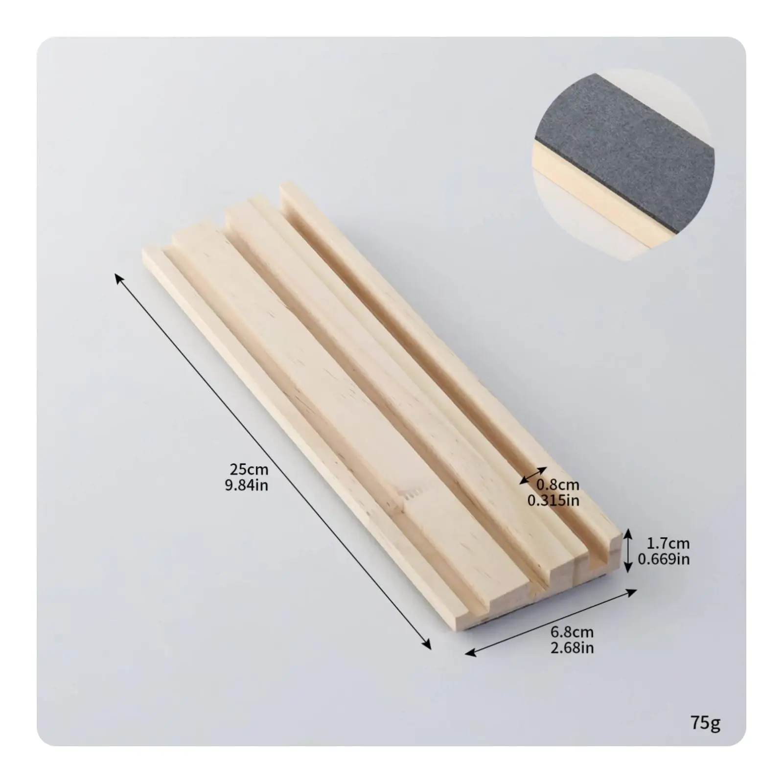 2xFir Wood Wooden Tile Rack | Compact Low-Profile Design, Game Accessory, for Tabletop Games Slanted Slot W Mat