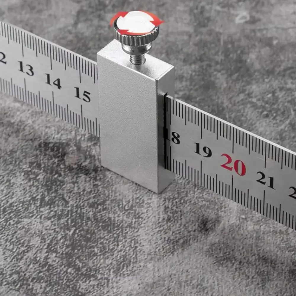 Metal Carpenter Woodworking Steel Ruler Clear Scale Heavy Duty Positioning Woodworking Square Corrosion Resistant