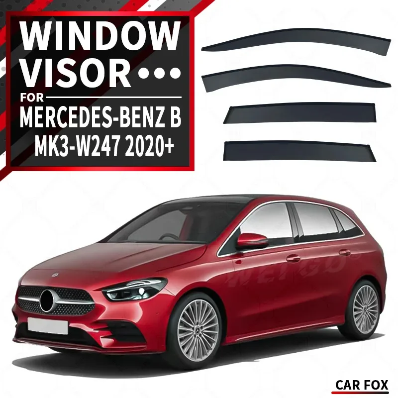 

Weathershileds For Mercedes-Benz B Class W245 W246 W247 Accessories Weathershields Wind Rain Guard Bright Strip Wind Deflectors