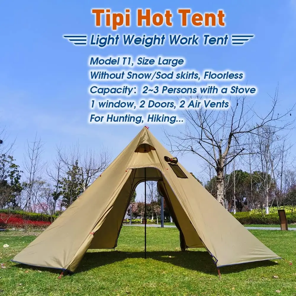 Hot Tents with Stove Jack, 7'3