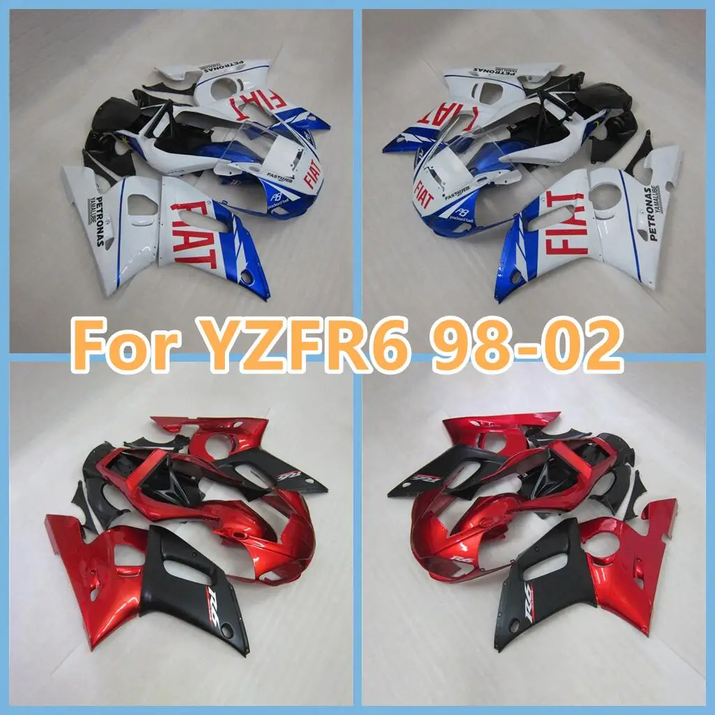 Painted Bodywork for YAMAHA YZF600 1998 1999 2000 2002 YZF-R6 Body Rebuild Aftermarket 600CC 98-02 YZFR6 ABS Plastic Fairing Kit