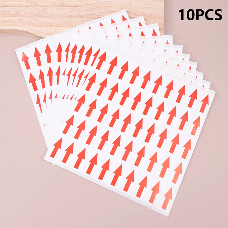 10 PCS Red Arrow Stickers Self Adhesive Custom Labels Directional Labels Red Arrow Stickers