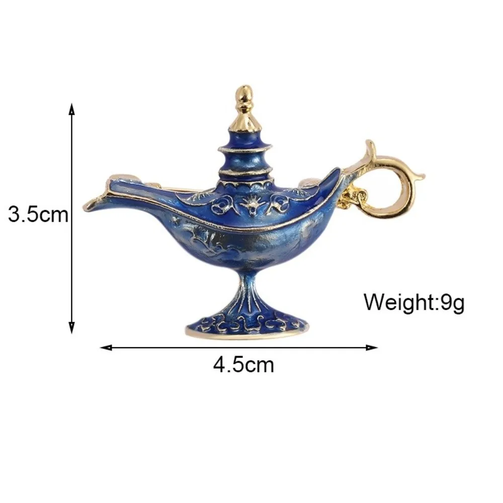 Enamel Tea Pot Lamp Brooch Magic Elegant Aladdin Lamp Brooches Jewelry Accessories Retro Vintage Exotic Pin Wedding Party