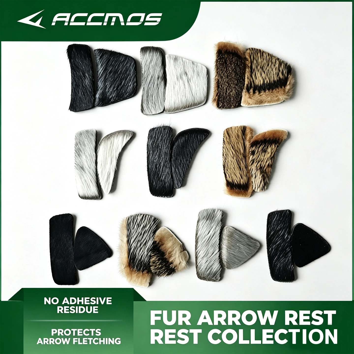No Damage Fur Arrow Rest Self Stick Arrow Pad, Residue-Free Silent Arrow Rest for Beginner Traditional Archery Training