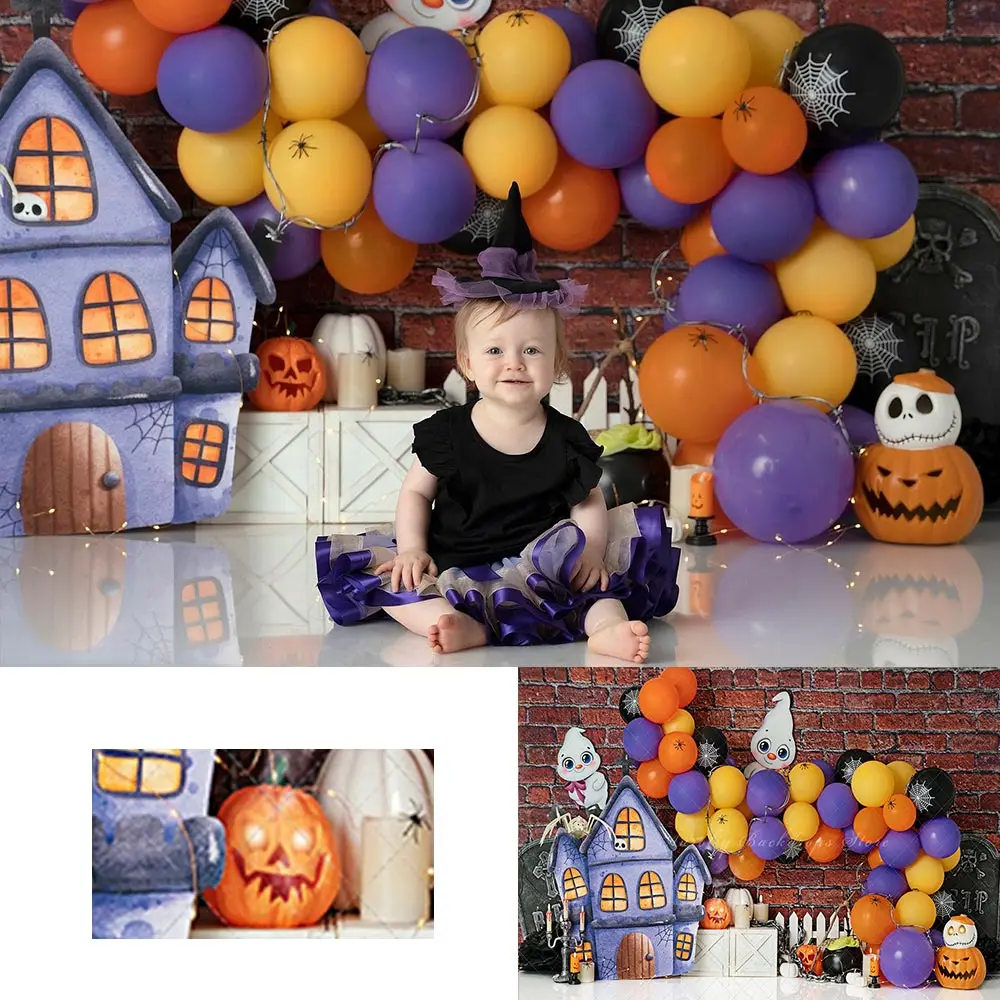 

Halloween Backdrop Spooky Days Kids Baby Cake Smash Photography Props Child Adult Birthday Backgrounds