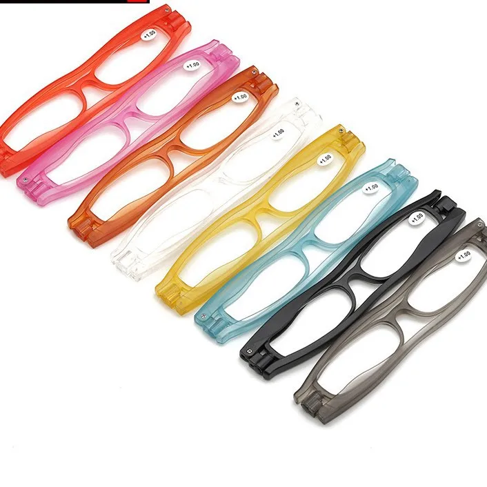 New Fashion 360° Rotatable Portable Reading Glasses, Comfortable Lightweight Eyewear Multicolor Presbyopic Glasses for Elderly