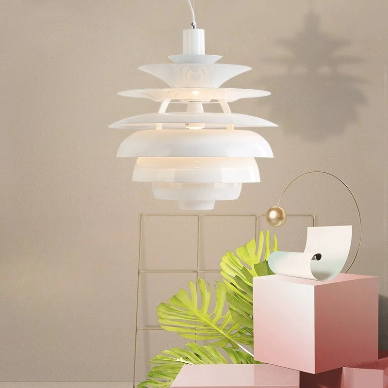 

Postmodern Minimalist Style Single Head Restaurant Pendant Light Restaurant Pendant Light Snowball with LED Light Source