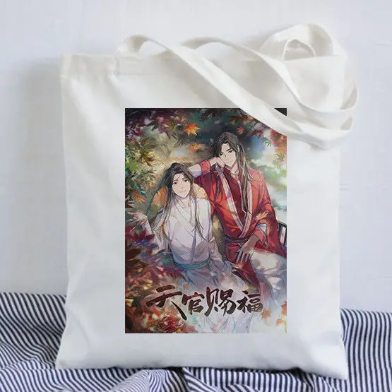 Tian Guan Ci Fu Anime Print Shopper Bags Shopping Bag Tote Bag Shoulder Bag Canvas Large Capacity College Handbag Drop Shipping