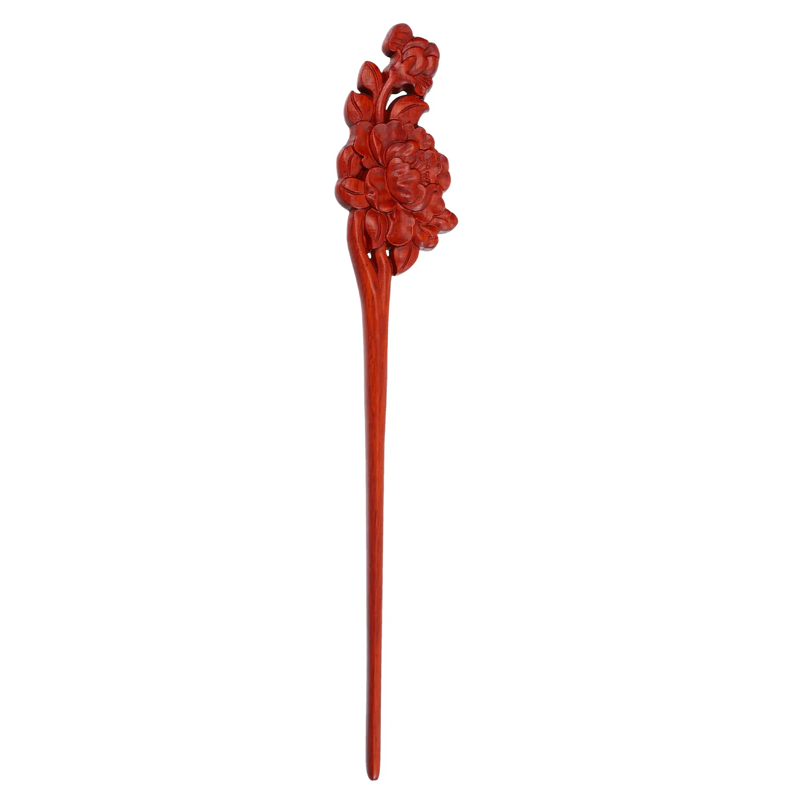 دبوس كعكة شعر من خشب الصندل على الطراز الصيني، عصا شعر أنيقة لحفلات الزفاف، دبوس شعر منحوت للأداء اليومي