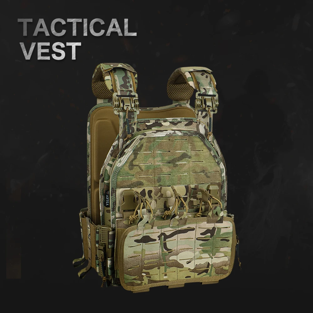 Artex High Quality Outdoor Tactical Vest Lightweight Multi-Use Hiking Hunting Waterproof Molle Tactical Vest Can Plate Carrier - Image 2