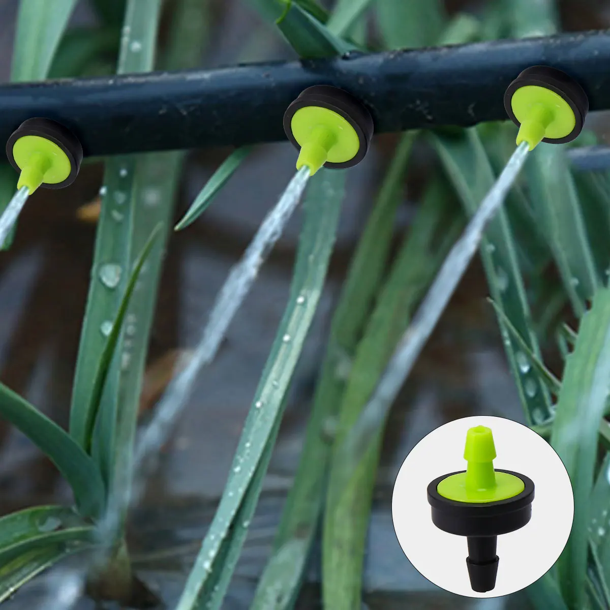 

100pcs Micro Irrigation Dripper 30L Flow Stabilizer Pressure-compensated Dropper for Garden Agriculture Water Saving System