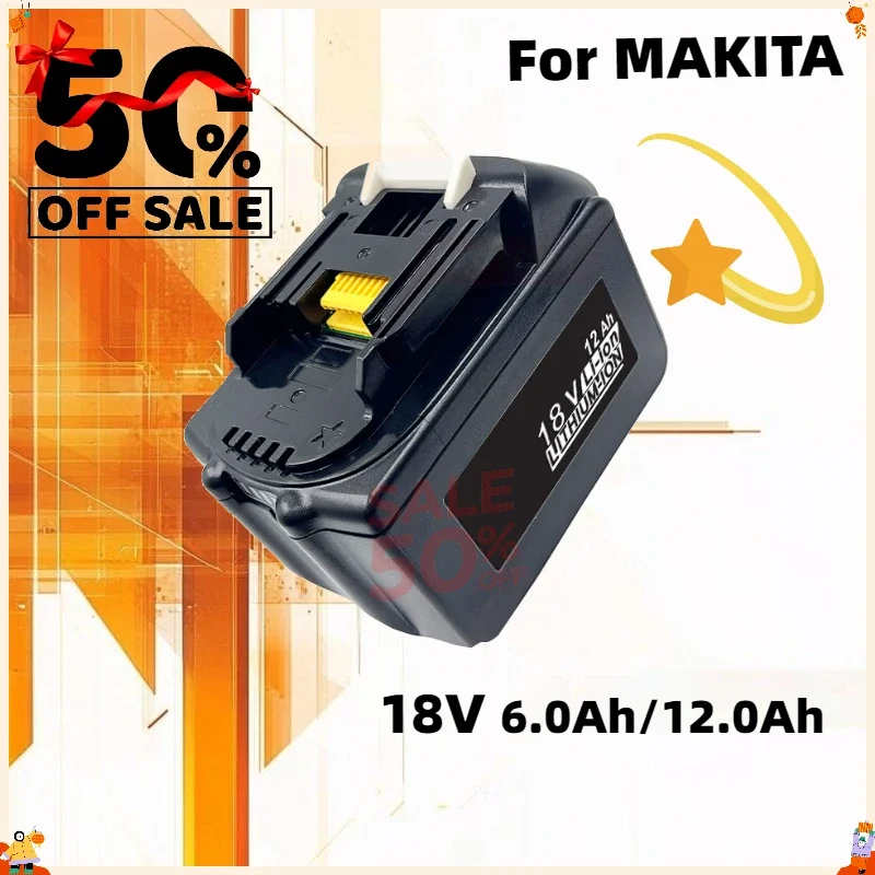 SWZY New 18V 6.0Ah/12Ah Rechargeable Replacement Battery for MAKITA Electric Tool Hand Drill Nail Gun 10/15 Cells Power Tools