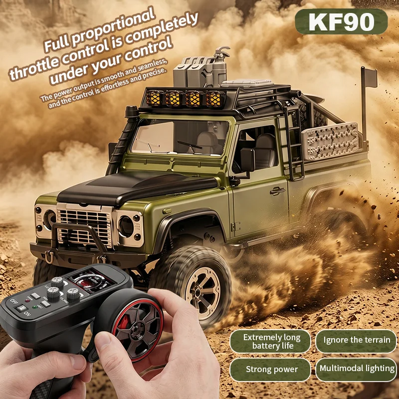 

NEW KF90 1:12 Full Scale 4WD Climbing Car 6 Light Modes 2.4G Off-Road Car Pick Up Truck Supertourer Car Toys for Kids Boys Gifts