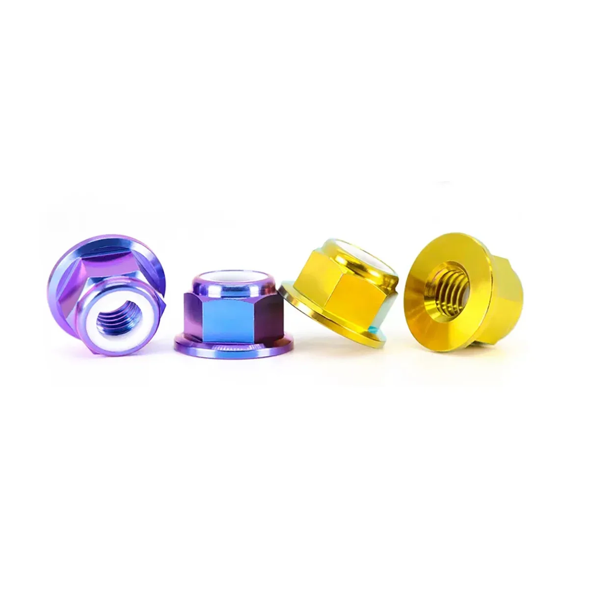 Titanium Alloy Flange Nylon Lock Nut/Motorcycle Modification Fixing Nut M5M6M8M10M12
