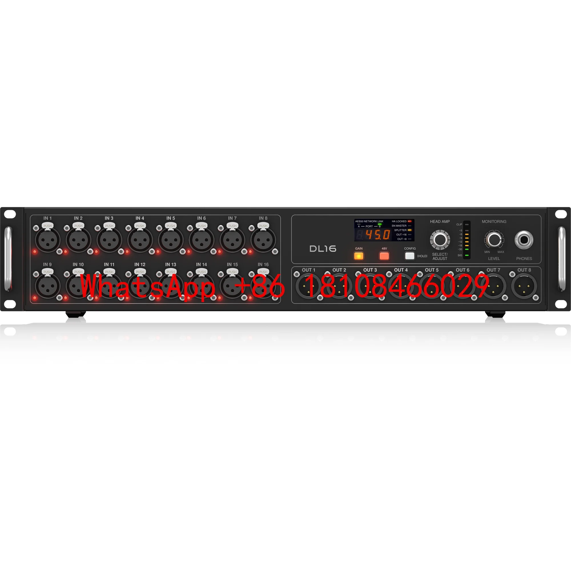 DL16 16 Input 8 Output Stage Box with 16 Microphone Preamplifiers ULTRANET and ADAT Interfaces