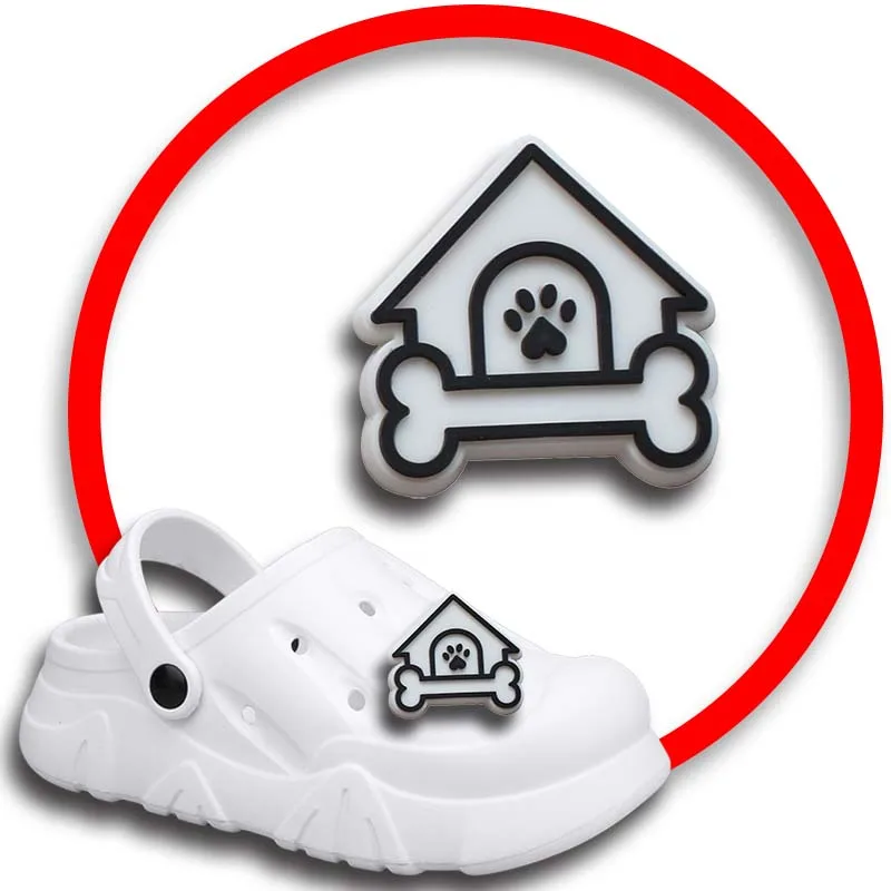 Hundehütte Hundefutter Schuh Charms für Krokodile Sandalen Frauen verstopft Stifte Schuh dekorationen Zubehör Männer Abzeichen Kinderschuhe Zubehör