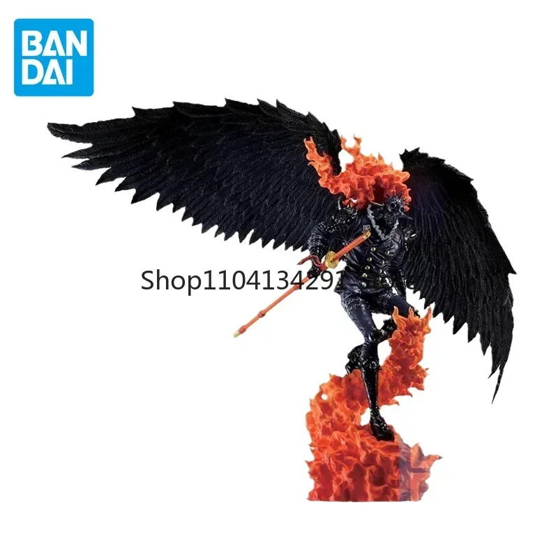 Oryginalna figurka anime One Piece od Bandai, figurka akcji KING, zabawka nagroda dla dzieci, kolekcjonerski model, ozdoby, lalki.