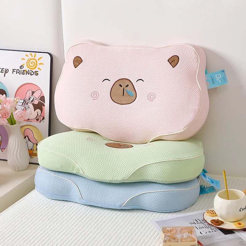 

Cooling Memory Foam Pillow Kapibara Plush Neck Support Nap Pillow For Students Summer Chill Bean Bead Pillow