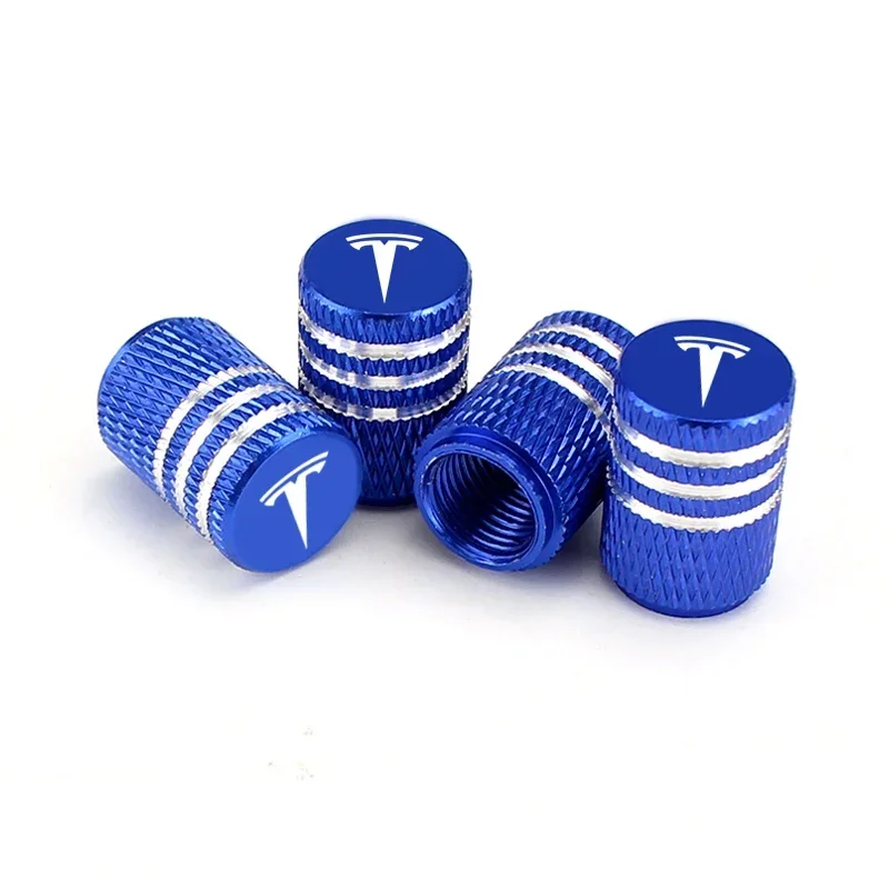 Car Anti Theft Valve Caps Wheels Tyre Valve Stem Cover for Tesla Roadster Model S X 3 Y P75D P85D P90D P100D Auto Accessories