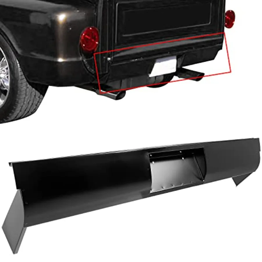 

Rear Roll Pan Compatible with 19541987 Chevy C10 C20 C30 K10 K20 K30 Stepside w License Box for Classic Truck Restoration and C