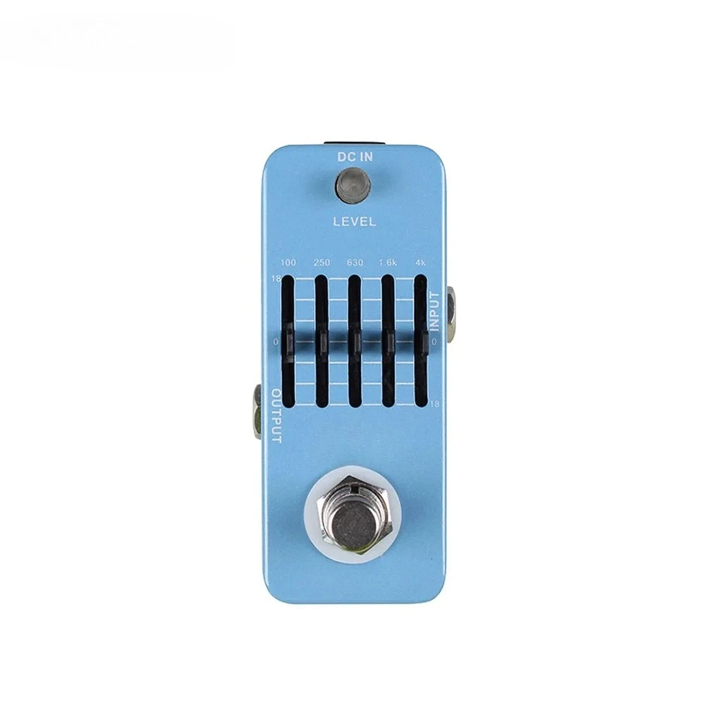Mini Guitar Equalizer Effect Pedal 5-Band Graphic EQ True Bypass Full Metal Shell Guitar Accessories