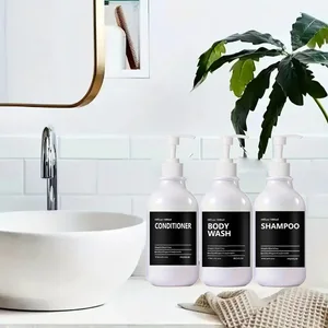 Sabot -Spender mit Etiketten, Conditioner Shampoo -Flaschen, manueller Pumpe, Flüssiggelbehälter, Küchenbad, 3 Packung, 500 ml 8 Hauptverkaufshampoo und Dove Conditioner - №4